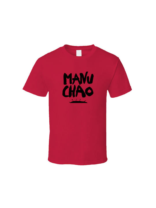 Manu Chao Kurzärmelige Bluse in Rot.