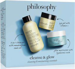 Philosophy Exclusive Cleanse Glow Skincare Σετ Περιποίησης με Κρέμα Προσώπου και Κρέμα Ματιών