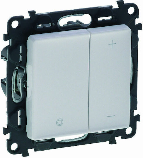 Legrand Valena Life Χωνευτός Διακόπτης Dimmer χωρίς Πλαίσιο Κλασικός Μπουτόν 400W σε Λευκό Χρώμα
