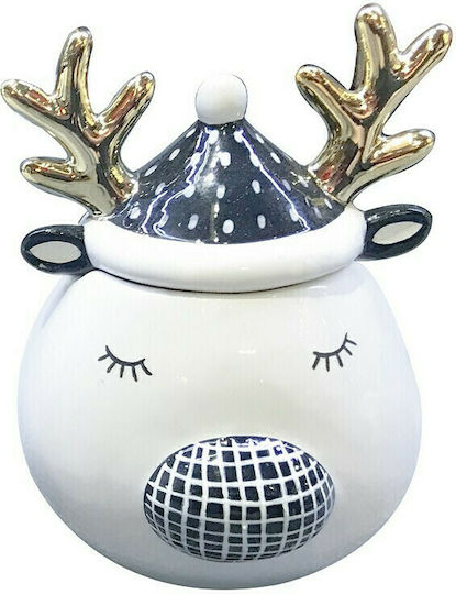 Espiel Christmas Ceramic Figure Reindeer Black Height 16.5cm Reindeer