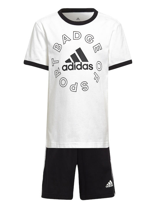 adidas Παιδικό Σετ με Σορτς Λευκό 2τμχ