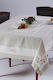 Silk Fashion 8007 Linen Tablecloth with Embroidery Ecru 140x180cm