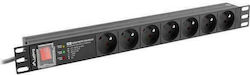 Lanberg Rack Power Strip PDU-PRO-07E-0200-BK 1pcs