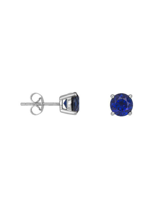 White gold stud earrings with ecological sapphires K18 041214 041214 041214 Gold 18 Carat