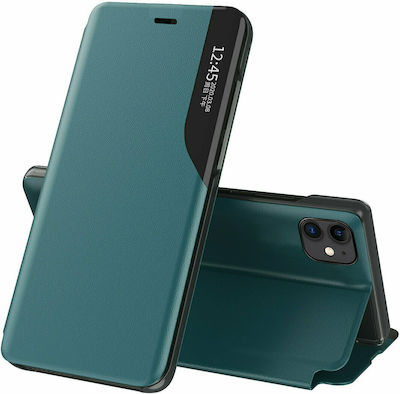 Hurtel Eco Leather View Synthetic Leather Book Green (iPhone 13 mini)