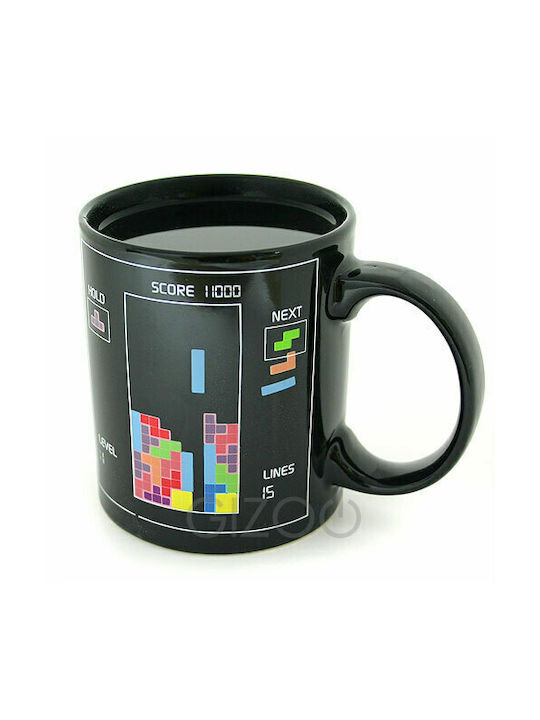 Tetris Wärmewechsel Tasse Keramik Schwarz 1Stück