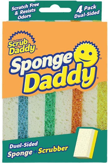 Scrub Daddy Sponge Daddy Σετ Σφουγγάρια Πιάτων Πολύχρωμα 4τμχ