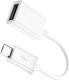 Leewello Μετατροπέας micro USB male σε USB-A female Λευκό 1τμχ YPX-032