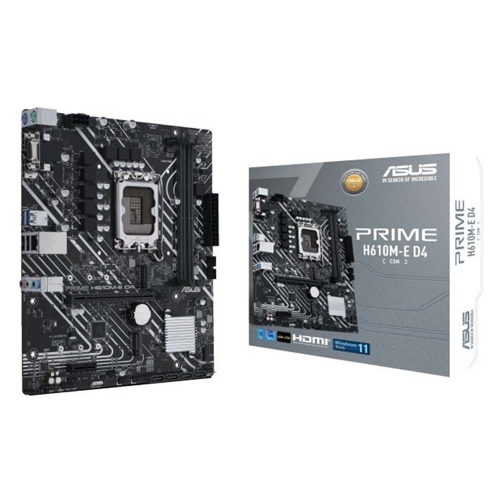 Asus Prime H610M-A D4-CSM Motherboard Micro ATX με Intel 1700 Socket (90MB19P0-M0EAYC)