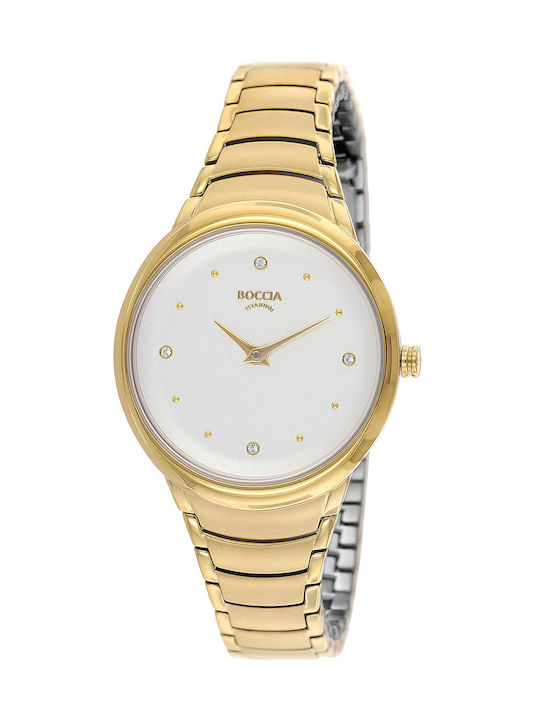 Boccia Watch with Gold Metal Bracelet