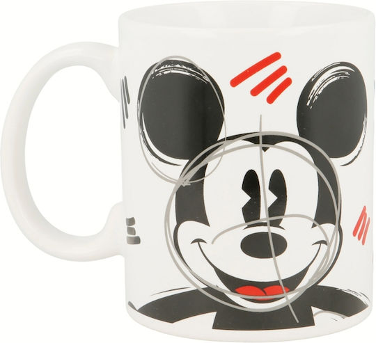 Stor Mickey Кръгла Керамична Чаша Бяла 325мл