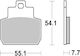 SBS Τακάκια Μοτοσυκλέτας Πίσω Piaggio Beverly 500 06'-13' / Mp3 250 06'-08' / X8 200 05'-07' για Piaggio Beverly 500 / MP3 / X8