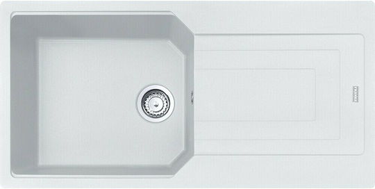 Franke Urban UBG 611-100 3147101092 Drop-In Chiuvetă din Granit Sintetic L100xW50cm Alb polar
