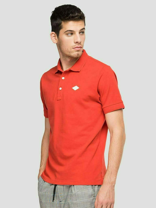 Replay Herren Shirt Kurzarm Polo Orange