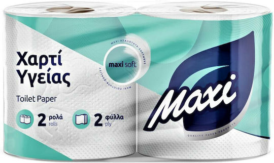 Maxi Maxi Χαρτί Υγείας Γκοφρέ 65gr 2 Ρολά