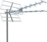 ATC Yagi 03.001.0070 11.5dB LTE C48 5G Εξωτερική Κεραία Τηλεόρασης (δεν απαιτεί τροφοδοσία) σε Ασημί Χρώμα Σύνδεση με Ομοαξονικό (Coaxial) Καλώδιο