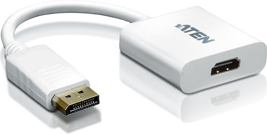 Aten Convertor DisplayPort masculin în HDMI feminin Alb 1buc VC985-AT