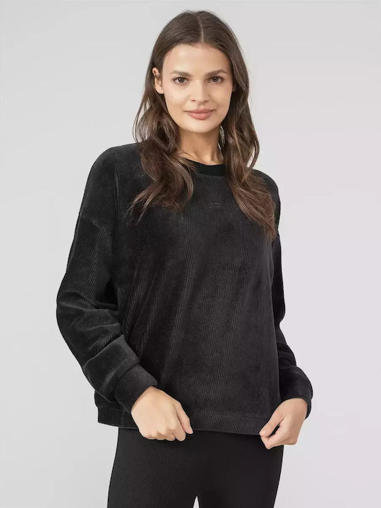 4F Women's Blouse Cotton Long Sleeve Black