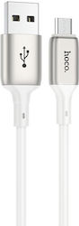 Hoco X66 Regular USB 2.0 σε micro USB 1m Λευκό