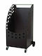Zogometal K50 Metallic Wood Transport Trolley 40x43x90cm Black / Nickel Matt