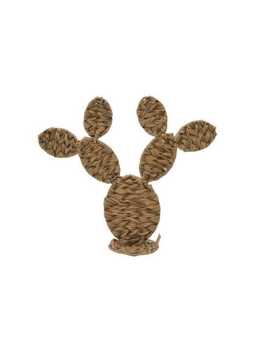 Inart Decorative Cactus made of Wooden Beige 47x13x42cm 1pcs