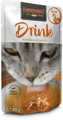 Leonardo Drink Nasses Katzenfutter für Katze in Beutel mit Ente 40gr 07553