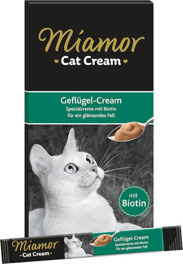 Miamor Cat Cream Υγρή Τροφή για Γάτες σε Φακελάκι με Κοτόπουλο χωρίς Γλουτένη 6x15gr