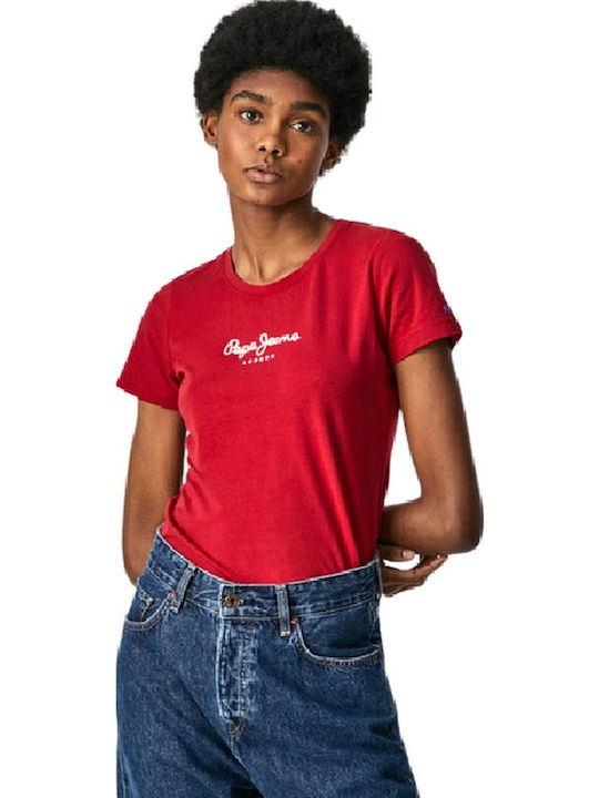 Pepe Jeans Virginia Γυναικείο T-shirt Κόκκινο