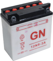 GN Open Type Motorcycle Battery 12N9-3A with Capacity 8Ah