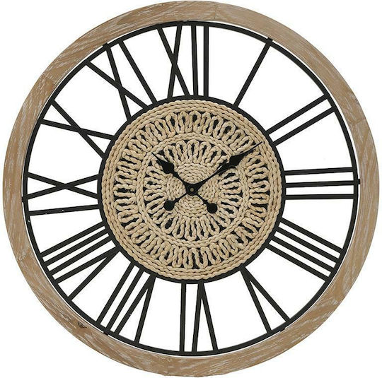 Inart Ceas de Perete Metalic Bej 80x80cm