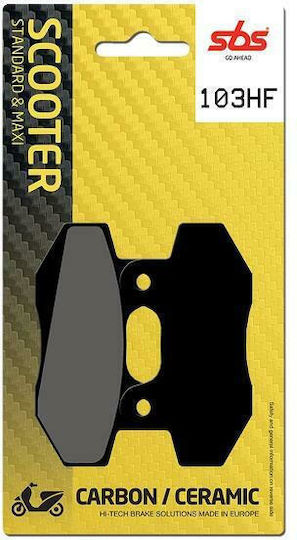 SBS Motorcycle Brake Pads Front Kymco Jetix 125 10-13 / Nexxon 125 07-09 / Peugeot Speedfight 3 50 09-11 for Kymco Jetix 125 / Nexxon 125 Vespa 50