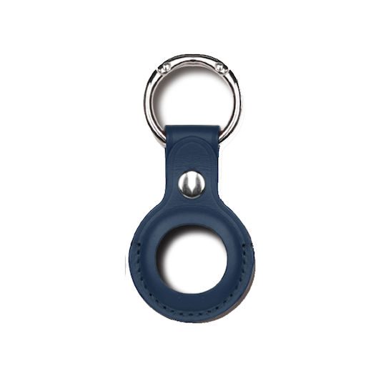 Devia Key Ring Θήκη Μπρελόκ Δερματίνης για AirTag Baltic Blue