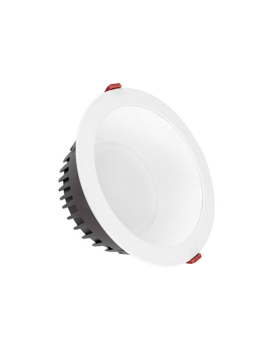 GloboStar Round Recessed LED Panel 42W with Natural White Light Diameter 22cm