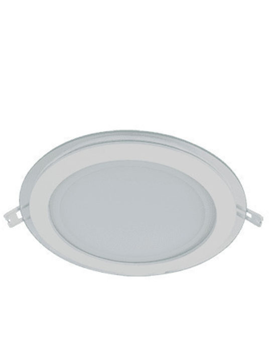 Elmark Round Recessed LED Panel 18W with Warm White Light 20x20cm