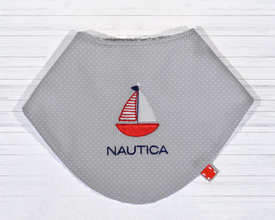 Nautica Lätzchen aus 100% Baumwolle mit Bügelverschluss und Schlaufe Poison Grey