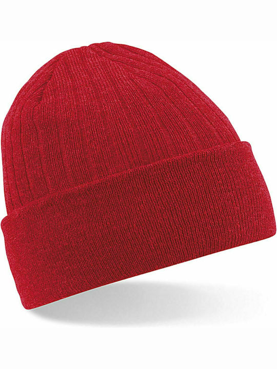 Beechfield Thinsulate Ανδρικός Beanie Σκούφος Classic Red