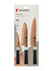 Bergner Samurai Copper Комплект Ножове от Неръждаема Стомана 3 Бройки