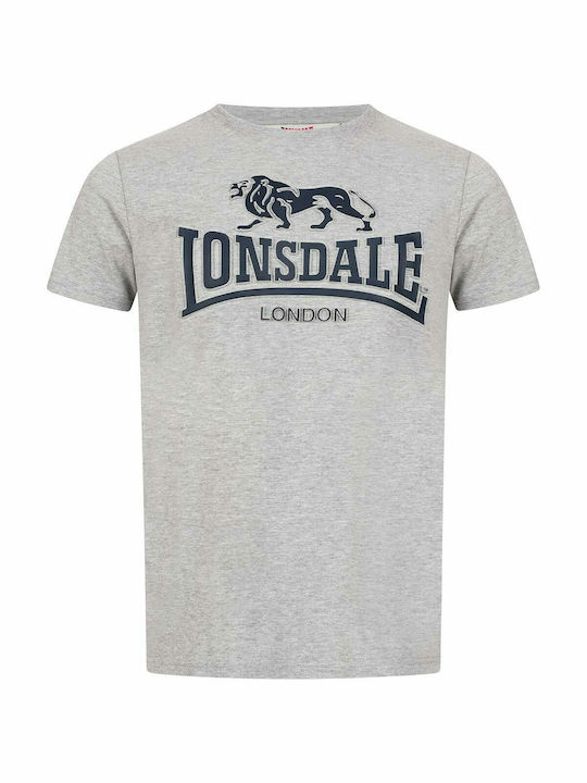 Lonsdale Kingswood T-shirt Bărbătesc cu Mânecă Scurtă Marl Grey/Dark Navy