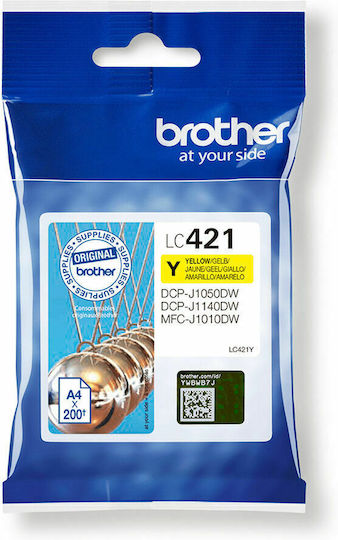 Brother LC421 Original InkJet Printer Ink Yellow (LC-421Y)