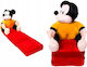 Fotoliu Mickey Cu brațe Roșie 45x45x90buc 1buc