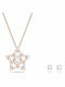 Swarovski Set cu Colier & Cercei Stella Placat cu aur cu Piatre