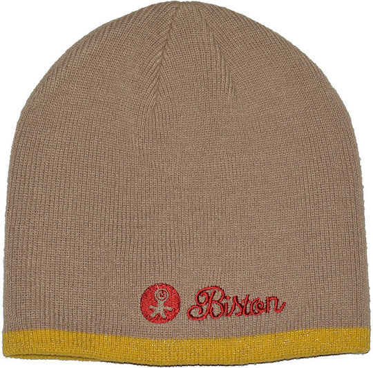 Beanie Unisex Beanie Gestrickt in Beige Farbe