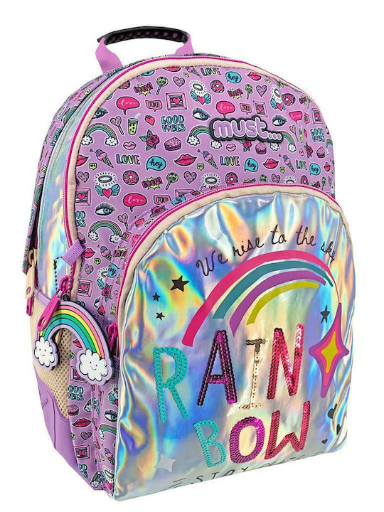 Must Team Energy Regenbogen Schulranzen Rucksac...
