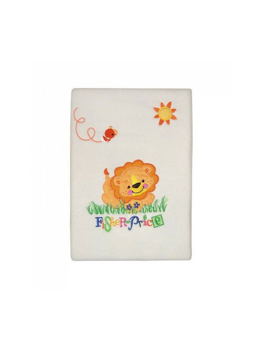 Fisher Price Κουβέρτα Αγκαλιάς & Λίκνου Λιονταράκι Fleece Πορτοκαλί 80x110εκ.