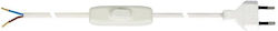 Evivak Power Cord with Cable Properties 2x0.75mm² White 2m 701013