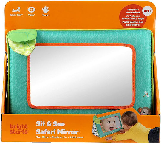 Bright Starts Jucărie pentru Bebeluși Safari Baby Mirror din Țesătură pentru 0++ Luni