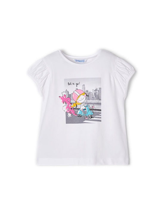 Mayoral Kids Blouse Short Sleeve White