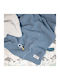 Color Stories Κουβέρτα Αγκαλιάς & Λίκνου Πλεκτή Fleece Μπλε 70x90εκ.