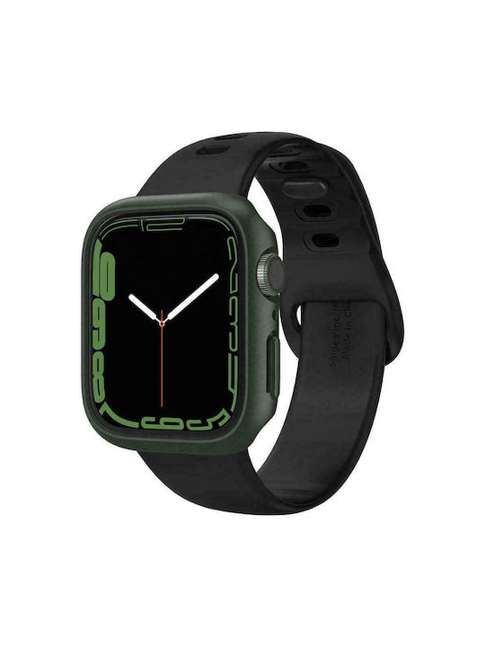 Spigen Thin Fit Plastikhülle Military Green für Apple Watch 7/8.