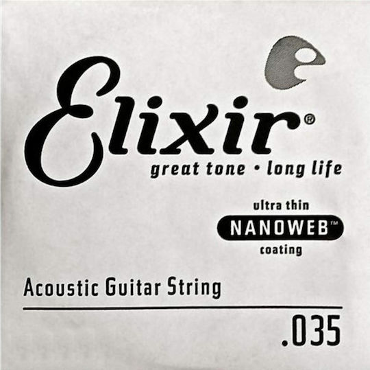 Elixir Nanoweb 80/20 Bronze Μονή Χορδή 80/20 Bronze Ακουστικής Κιθάρας 35"